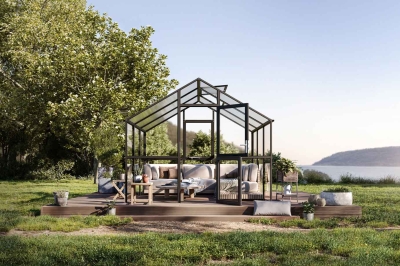 Ortasia Glasgewächshaus Typ lll, Anthrazit