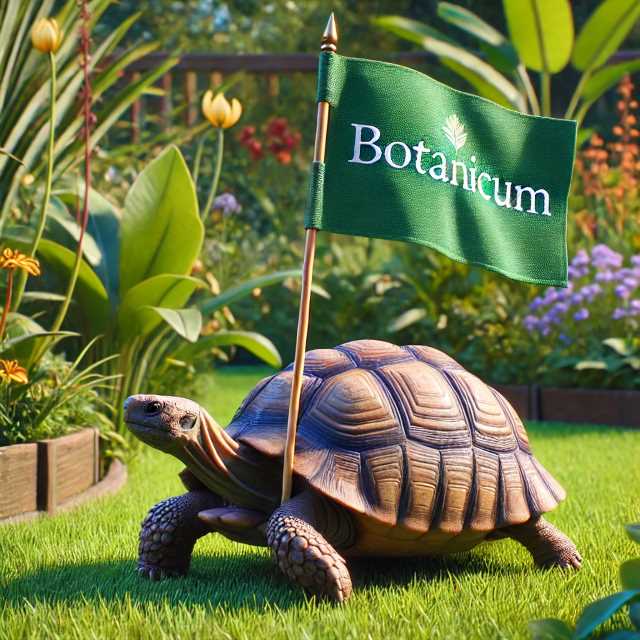 Schildkroete Schild Botanicum